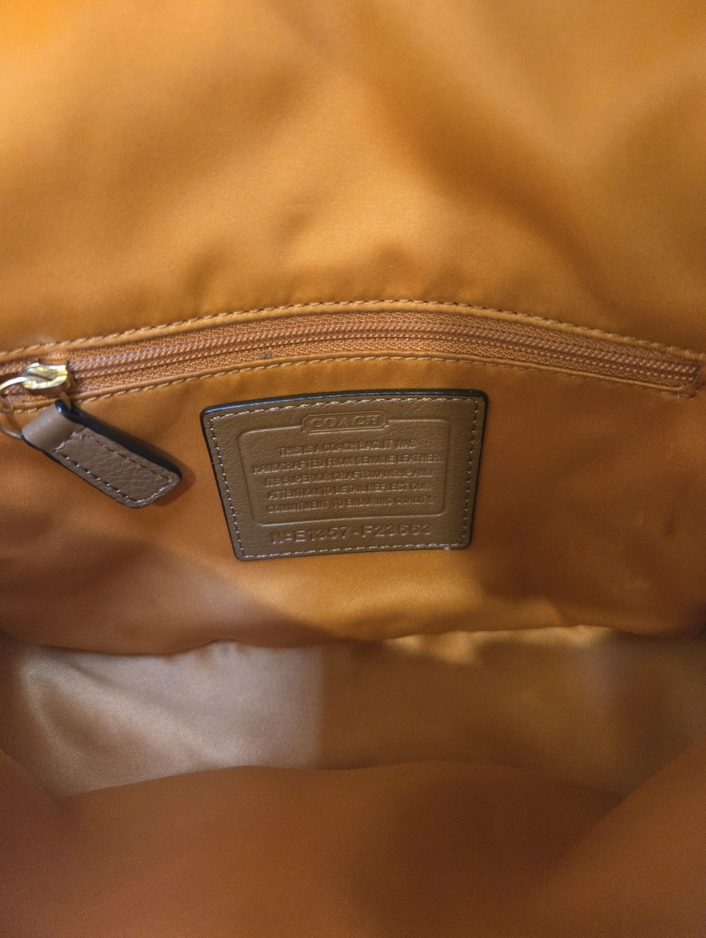 Coach Leather Crossbody Shoulder Bag in Camel - Picture 15 of 16